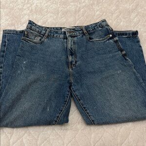 Zara women’s Dark Blue Relaxed Denim Jeans